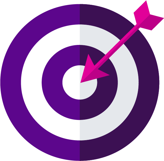 Bullseye Clipart Purple - Clipart For Sales Strategy In Png Format Transparent Png (600x600), Png Download