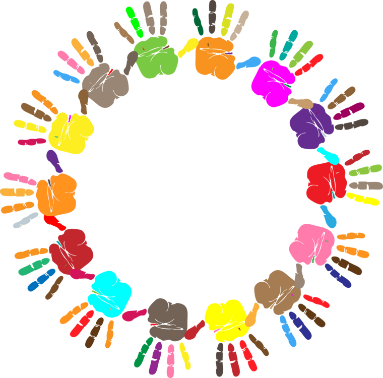 Food,artwork,line - Handprints Clipart - Png Download (760x750), Png Download