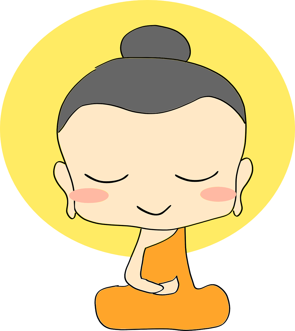 Buddha Clipart Illustration - Png Buddha Cartoon Transparent Png (958x958), Png Download