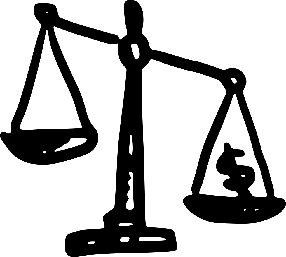 Money Scales - Risk And Finance Icon Clipart (980x878), Png Download