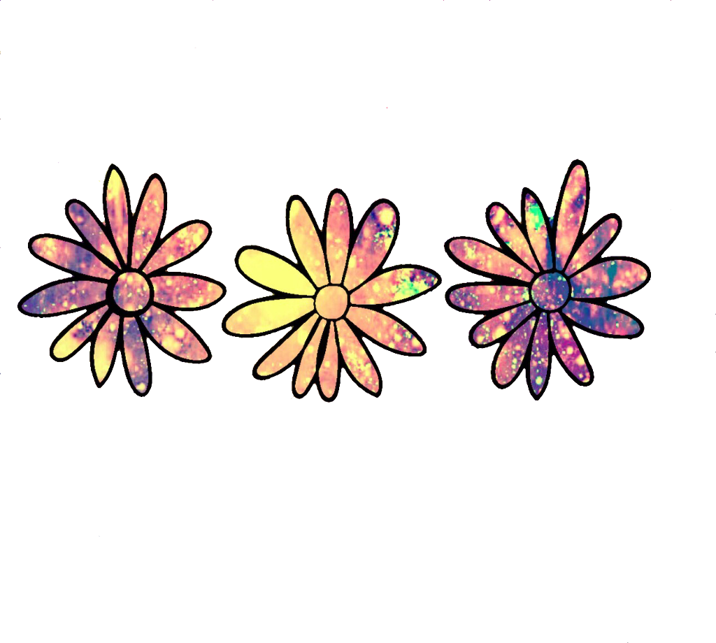 Ftestickers Flowers Glitter Sparkle Crown Png Cute - Girly Clipart Transparent (1024x920), Png Download