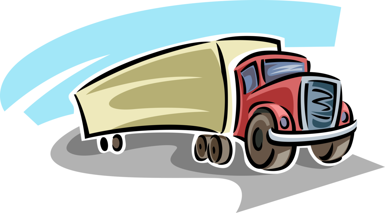 Vector Illustration Of Commercial Shipping And Delivery - Vector Graphics Clipart (1263x700), Png Download