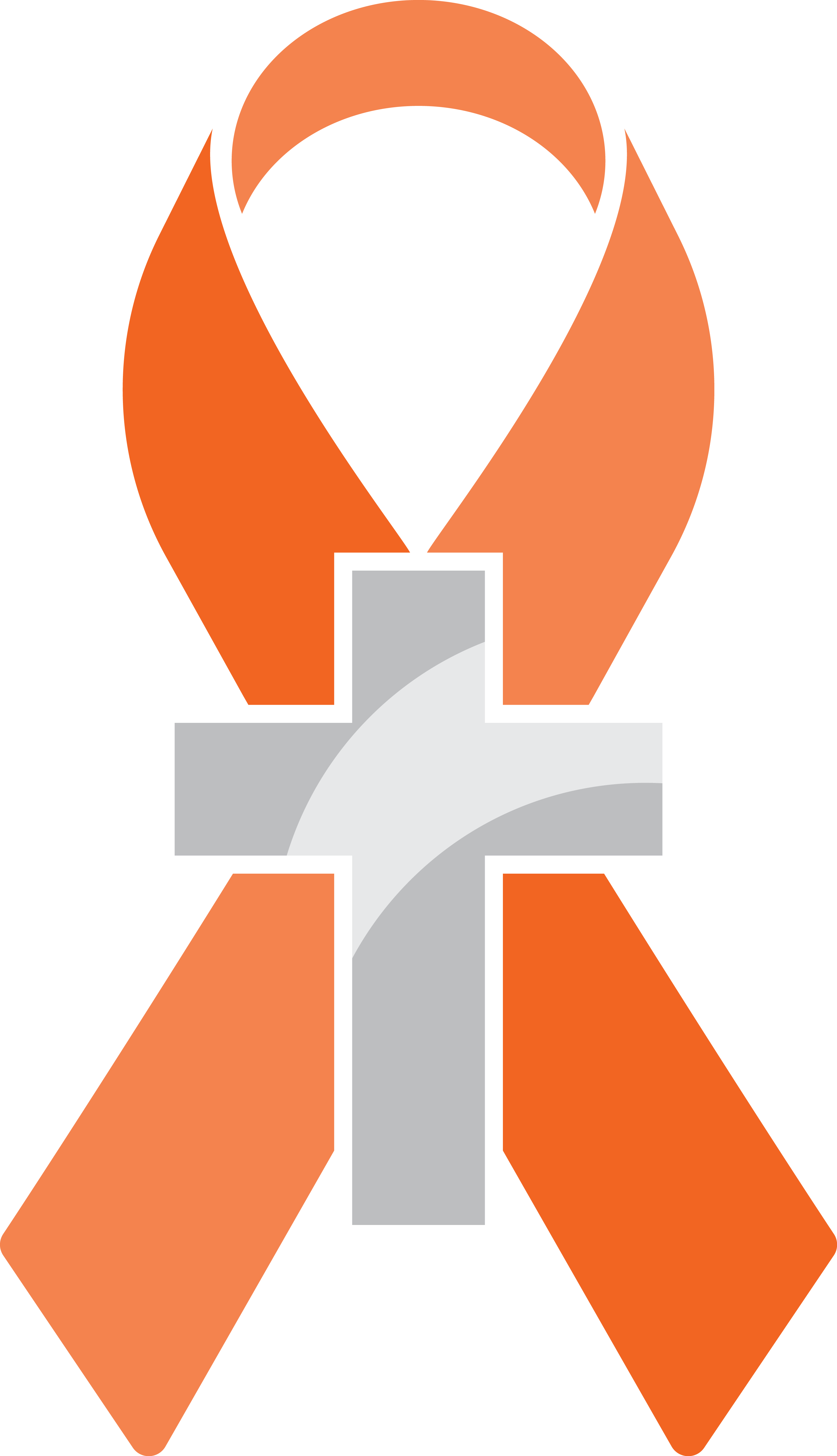 Pin By Angel Singer - Orange Ribbon With Cross Clipart (3139x5458), Png Download