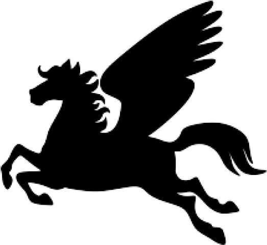 Silhouette Of A Pegasus Clipart (640x480), Png Download