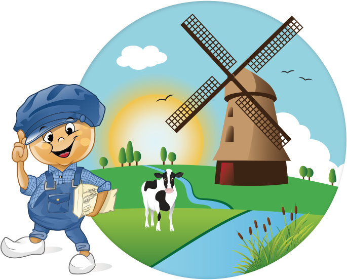 Poffertjes Nederlands Landschap Illustratie - Poffertje Cartoon Clipart (685x553), Png Download
