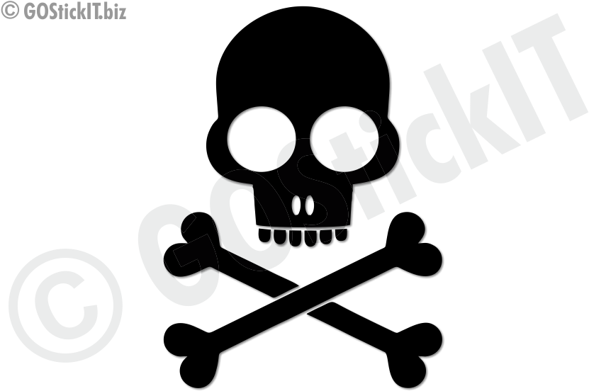 Transparent Cute Skull Clipart Black And White - Skull And Crossbones - Png Download (831x552), Png Download