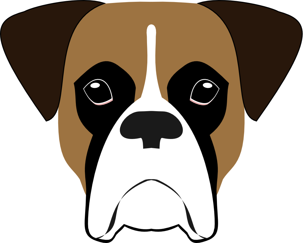 Boxer Dog Drawing Easy Clipart (1014x813), Png Download