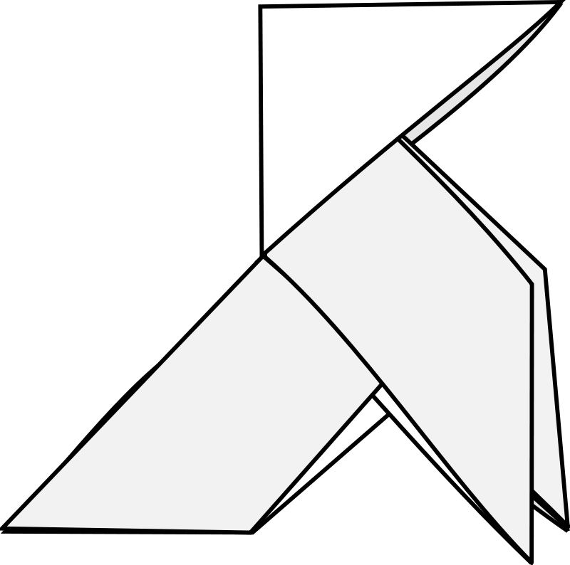 Origami Pajarita - Origami Clipart (800x794), Png Download