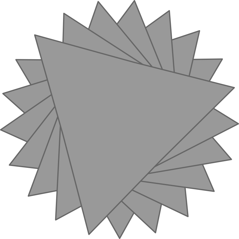 Angolo Aureo - Flower Made Of Triangles Clipart (800x799), Png Download