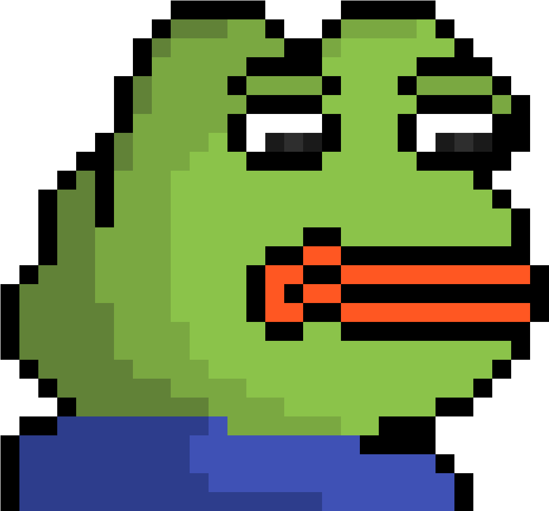 Marionette Fnaf Pixel Art Clipart , Png Download - Pixel Art Frog Meme Transparent Png (1074x1000), Png Download