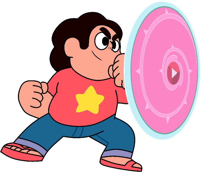 Steven Universe With His Weapon - Steven Universe Cartoon Network Characters Clipart (677x580), Png Download