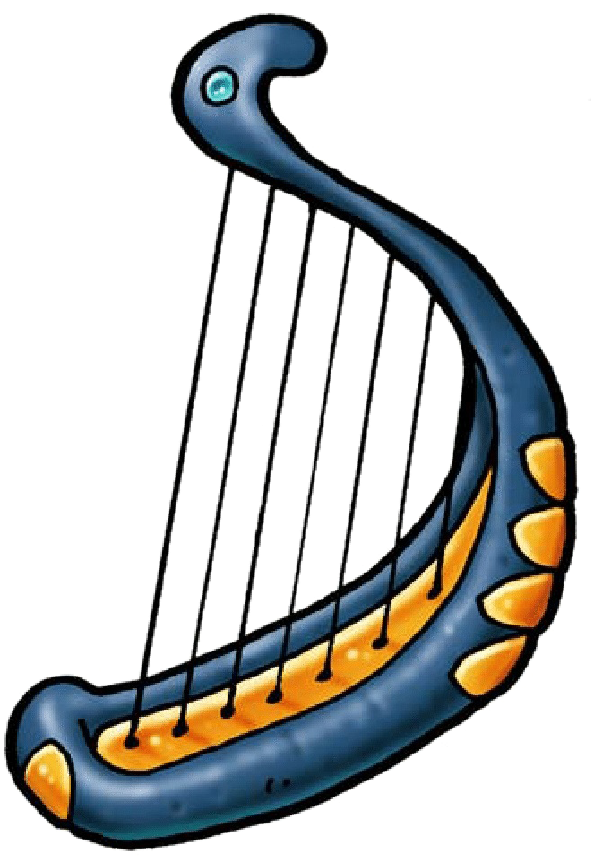 Harp Clipart Bible - Musical Instrument - Png Download (678x961), Png Download