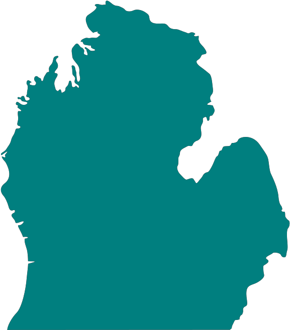 Michigan Silhouette Clipart (1600x1600), Png Download