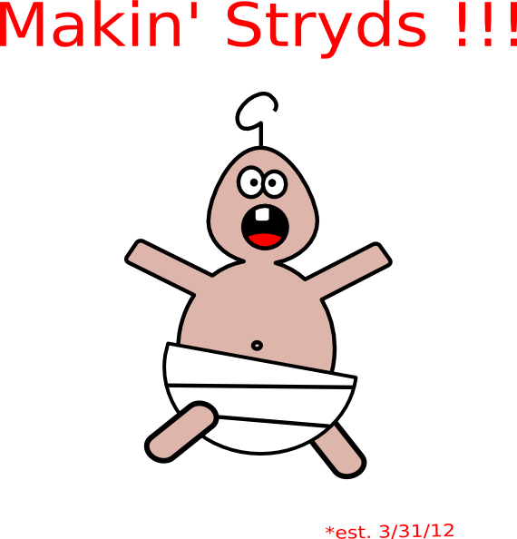 Baby Announcement Cartoon Funny Clipart (570x594), Png Download