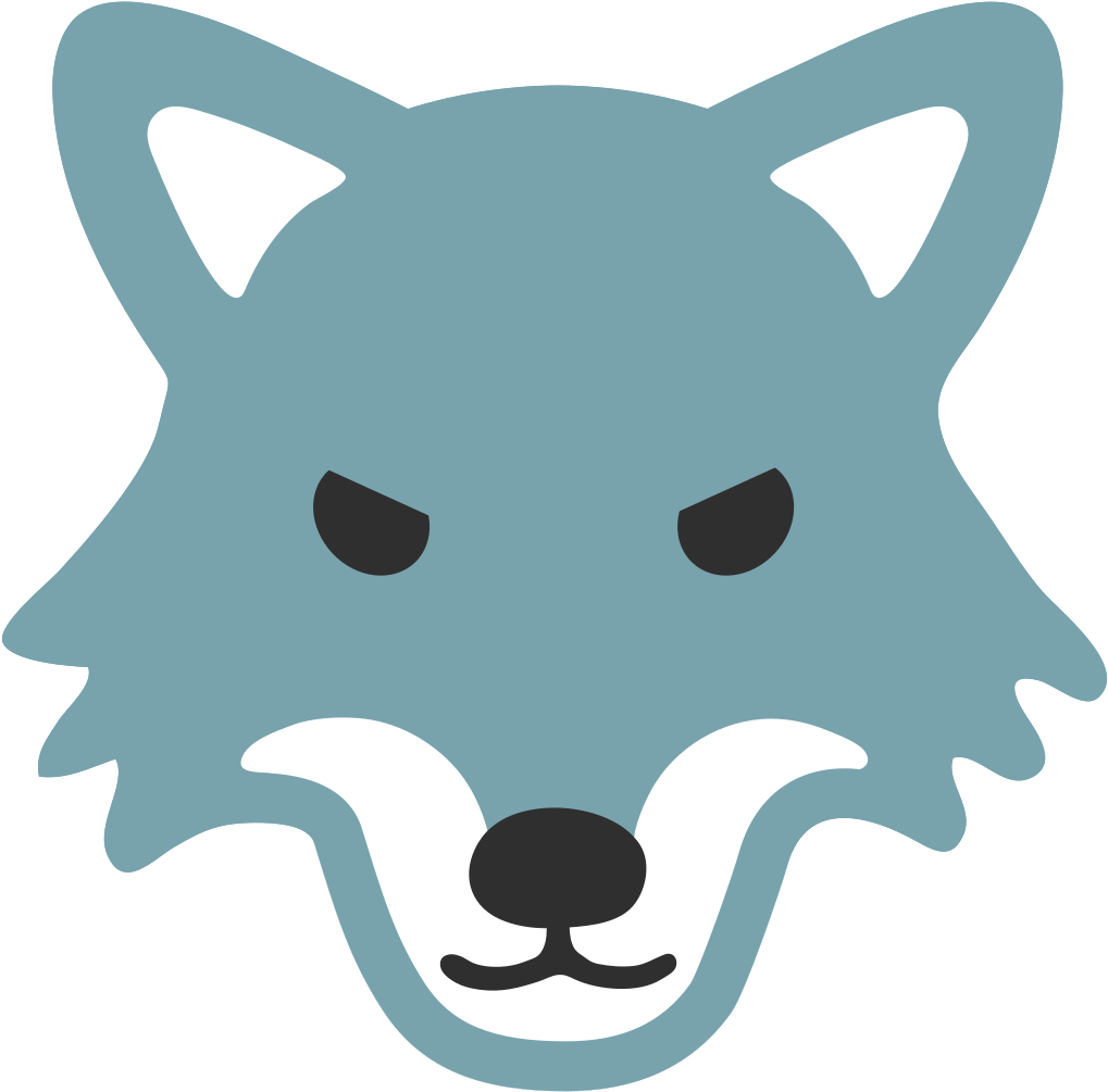 Svg Wolf Face, Wolf Emoji, Clip Art, Wolves - Big Bad Wolf Head - Png Download (1019x1005), Png Download