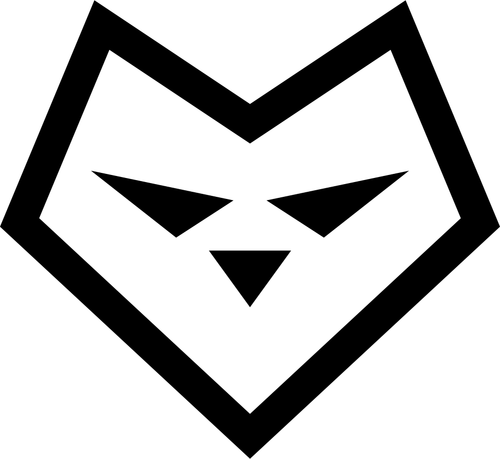 Heart Shaped Wolf Face - Transparent Wolf Head Icon Clipart (980x900), Png Download