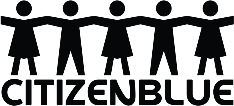 Citizenblue Logo Vertmono - Illustration Clipart (1000x556), Png Download