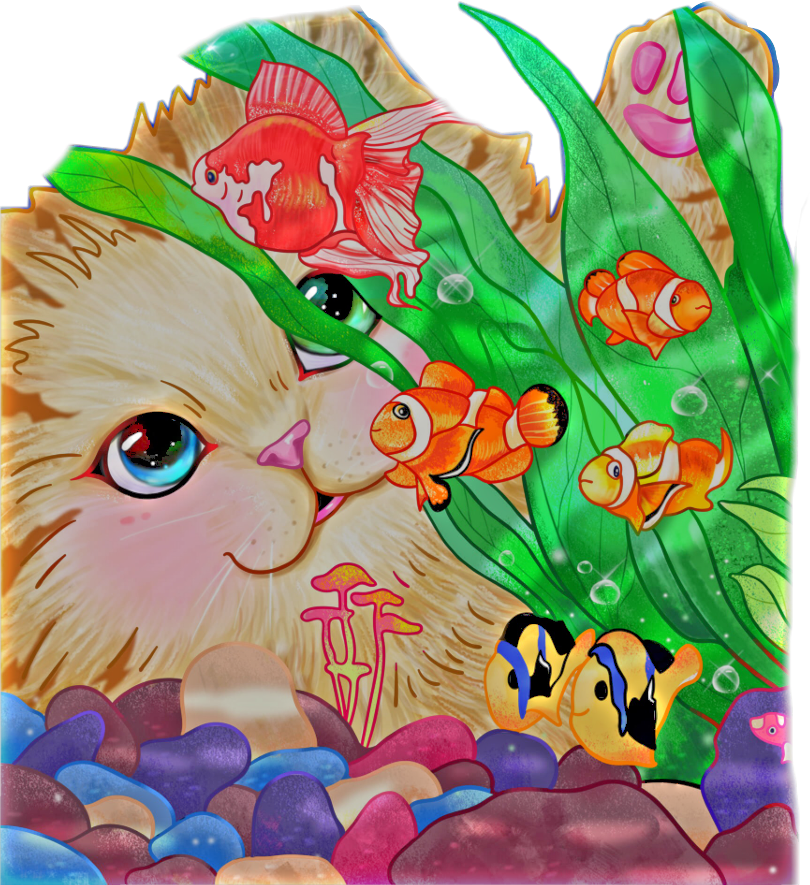 #catfish #freetoedit Clipart (3464x3464), Png Download