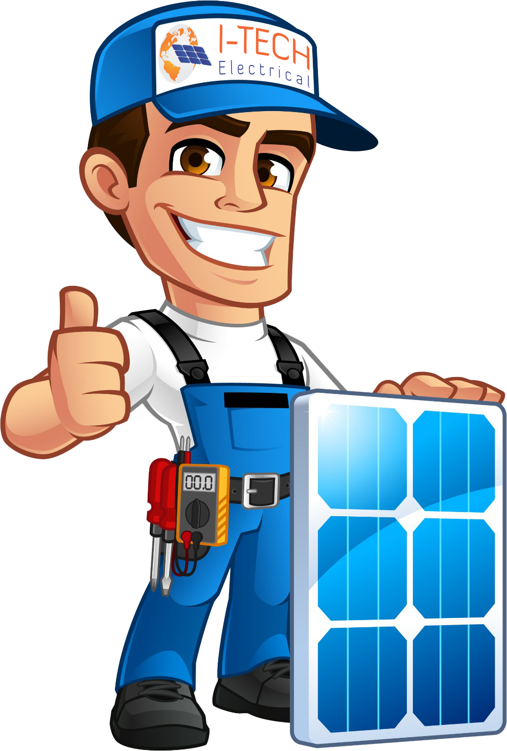 Logo Solar Panel Cleaning - Electrician Clipart - Png Download (992x1468), Png Download