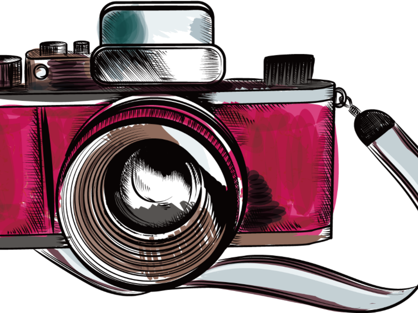 Vintage Camera Vector Png Clipart (1600x1200), Png Download