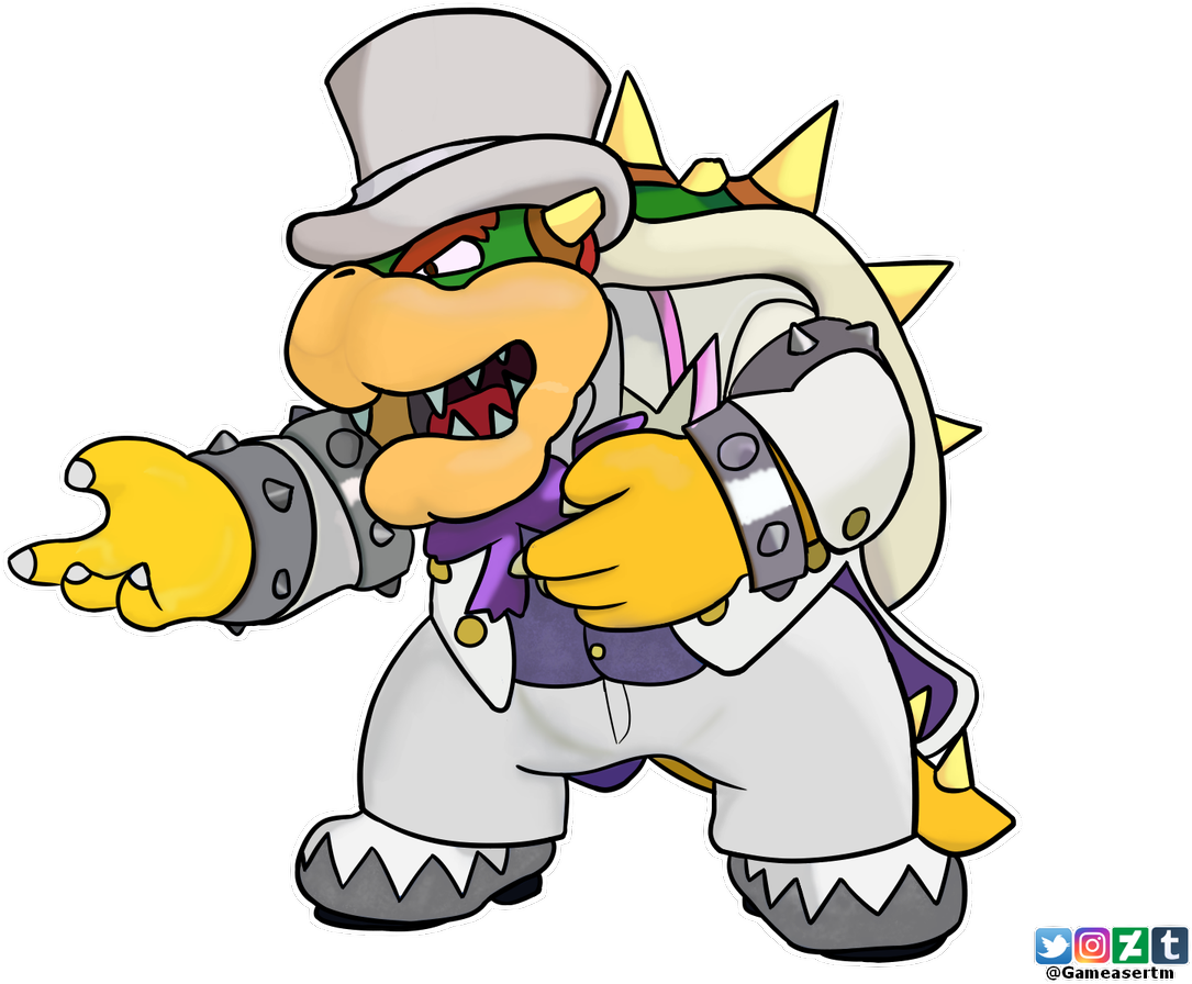 Browser Drawing Mario Bowser Transparent Png Clipart - Draw Bowser From Super Mario Odyssey (1200x900), Png Download