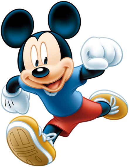 Collection Of 7 Mickey Mouse - Mickey Mouse Running Clipart (800x615), Png Download