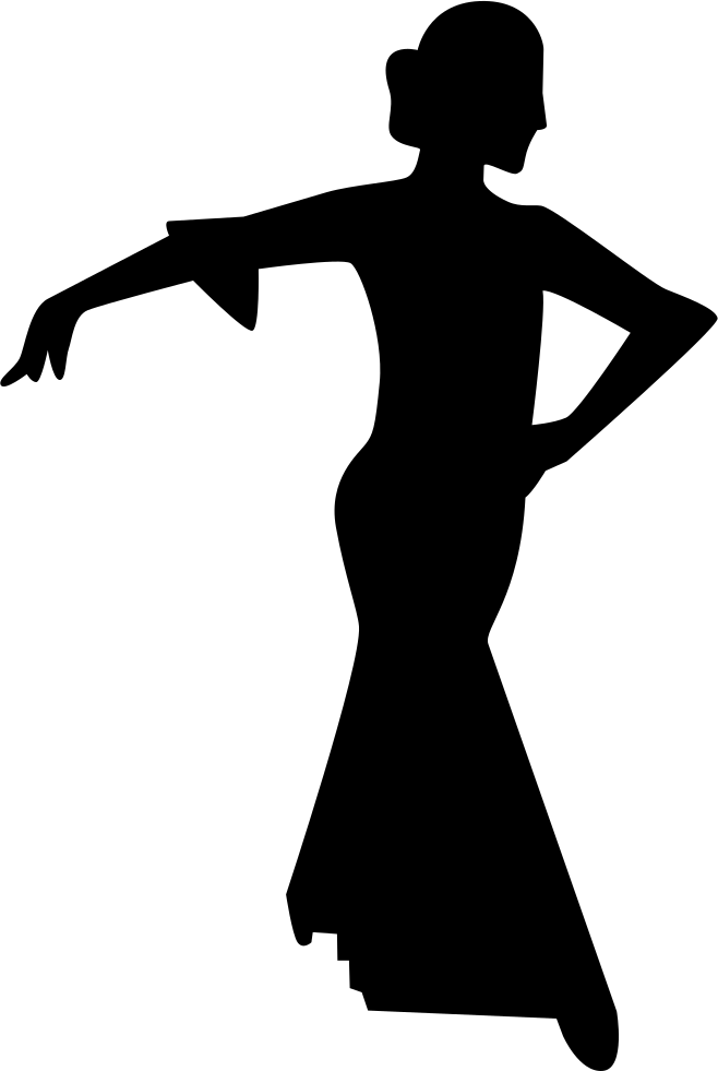 Png File Svg - Silhouette Clipart Flamenco Dance Transparent Png (658x981), Png Download