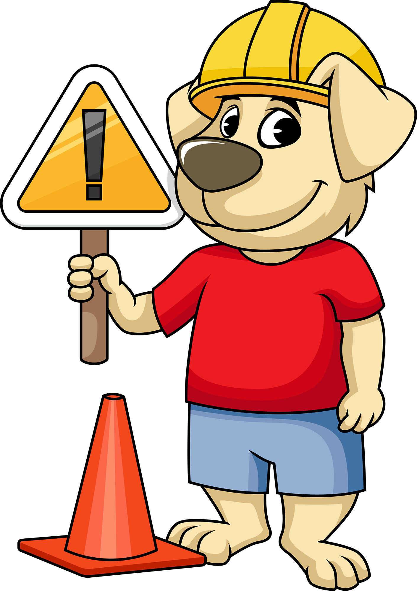 Dog Mascot Standing Clipart - Png Download (1410x2000), Png Download