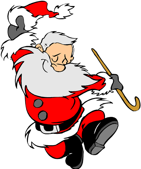 Santa Dancing Clipart - Png Download (600x720), Png Download