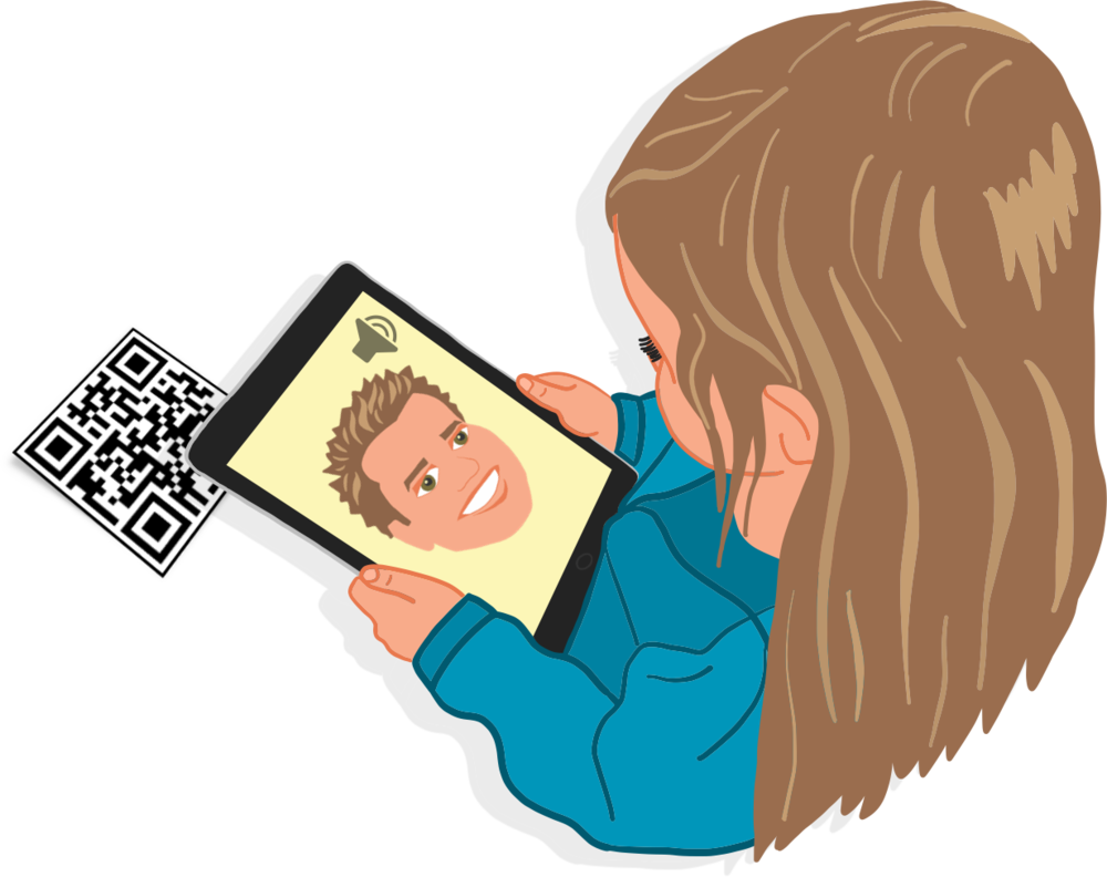 Girl Scanning A Qr Code - Ilir Bajri - Beyond (1997), Repiano Clipart (1000x792), Png Download