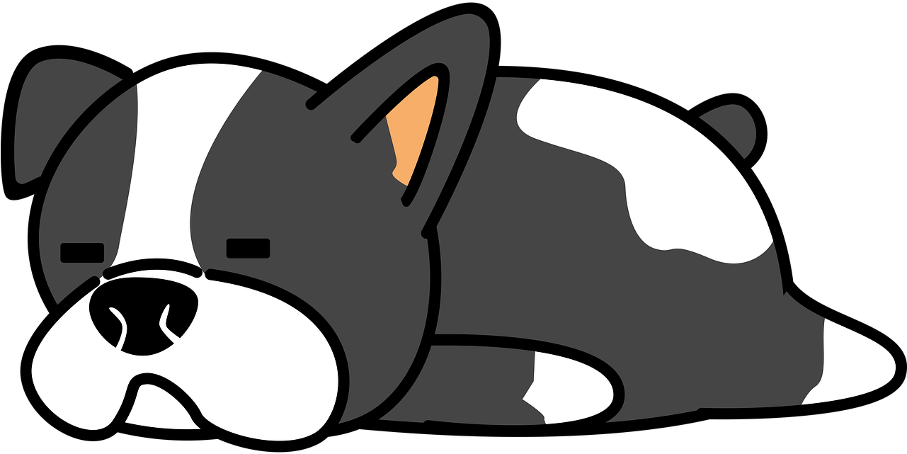Sleeping Boston Terrier Svg Clipart (720x720), Png Download