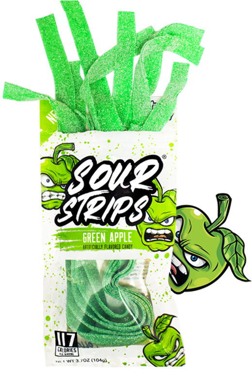 Apple Sour Strips - Illustration Clipart (1280x848), Png Download