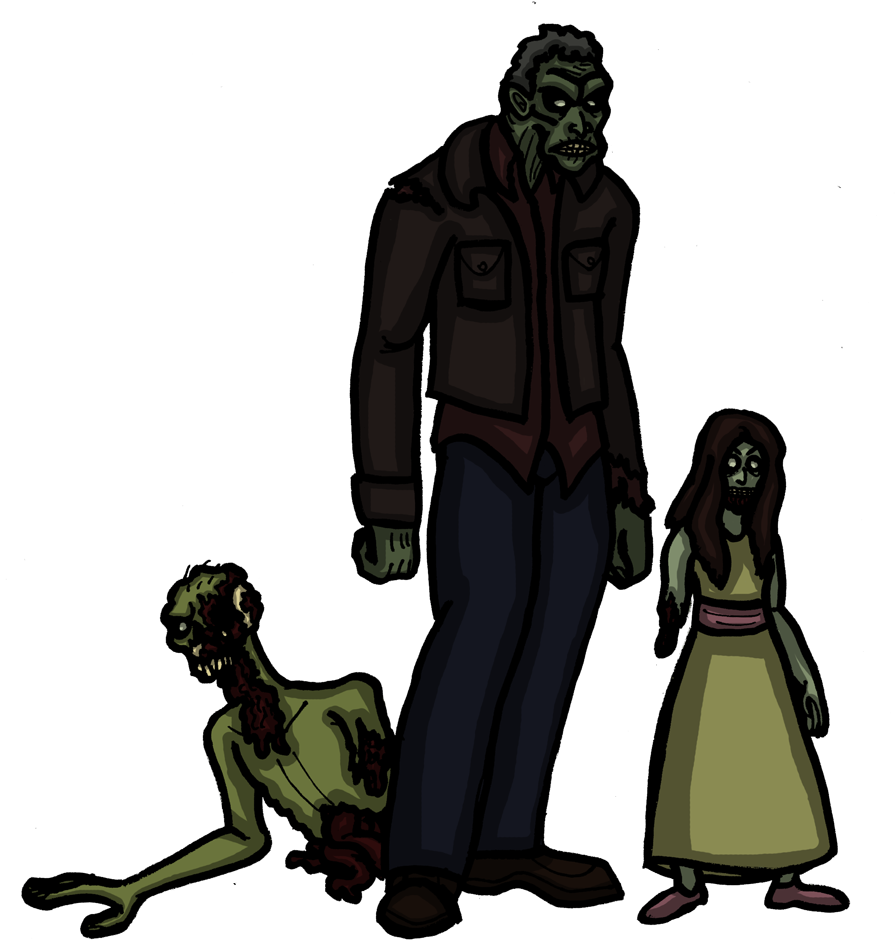 The Living Dead - Illustration Clipart (900x947), Png Download