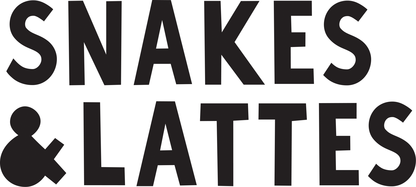 Snakes & Lattes Game Gurus At Breakout - Snakes And Lattes Logo Clipart (1771x796), Png Download