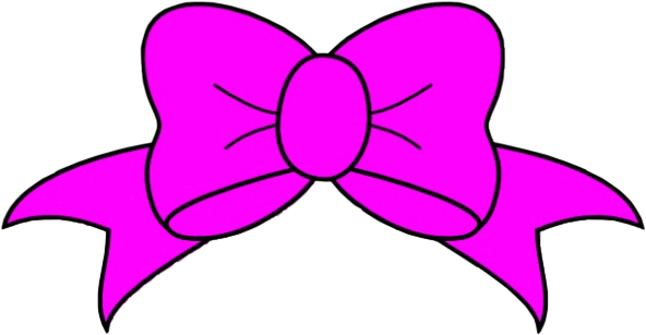 #bow #pink #pinkbow #hairbow #bowclipart #cute #freetoedit - Hair Bow Clipart Transparent - Png Download (592x307), Png Download