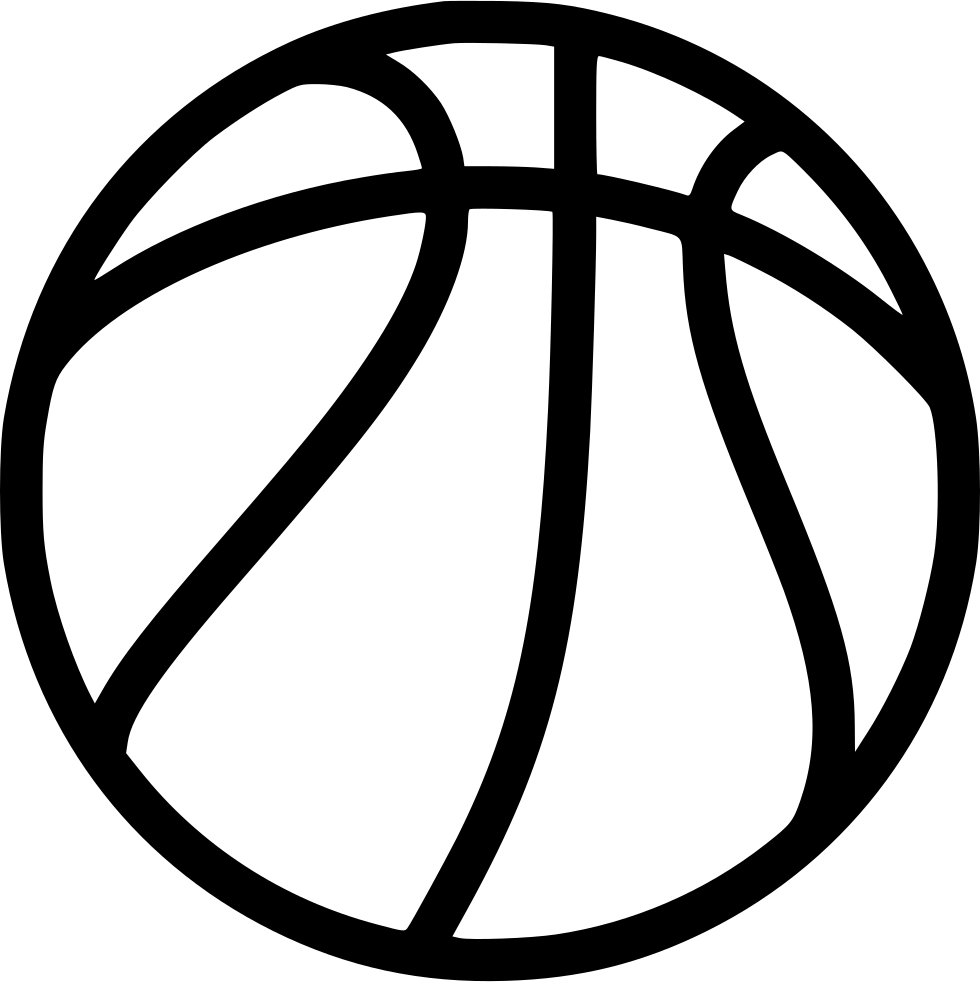 Basket Ball - Black Transparent Basketball Logo Clipart (980x982), Png Download