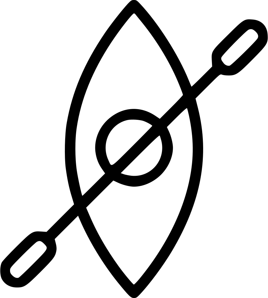 Kayak Boat Water Swim Paddle - Toile D Araignée Dessin Clipart (880x980), Png Download