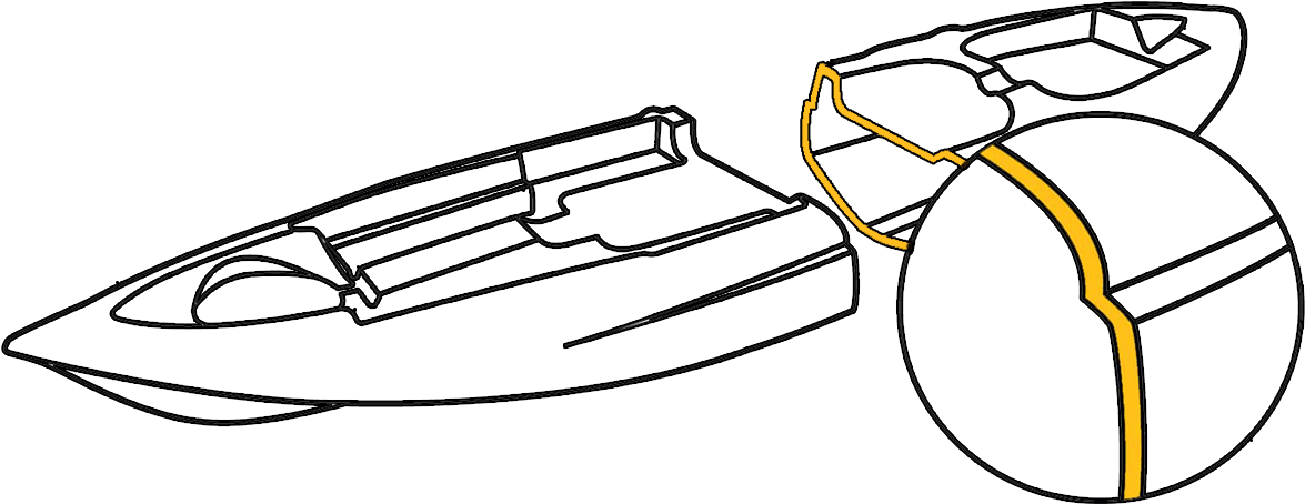 Roto Molded - Line Art Clipart (1267x540), Png Download