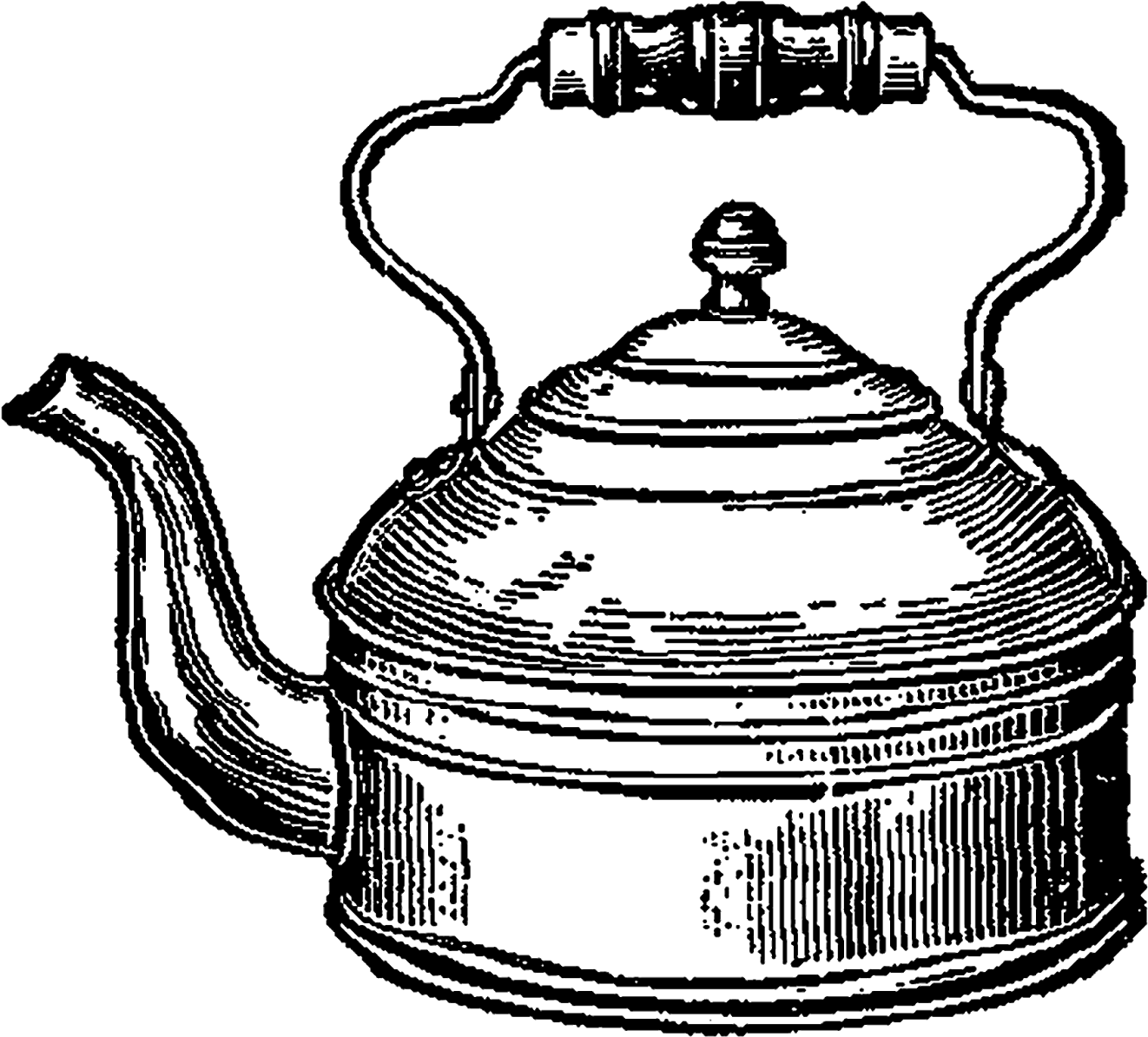 Collection Of Free Teapot Drawing Small Download On - Tea Kettle Drawing Clipart (1600x1461), Png Download