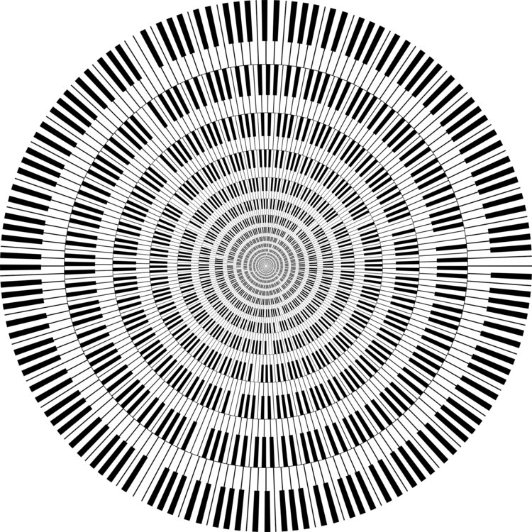 Symmetry,area,monochrome Photography - Psychedelic Circle Clipart (750x750), Png Download