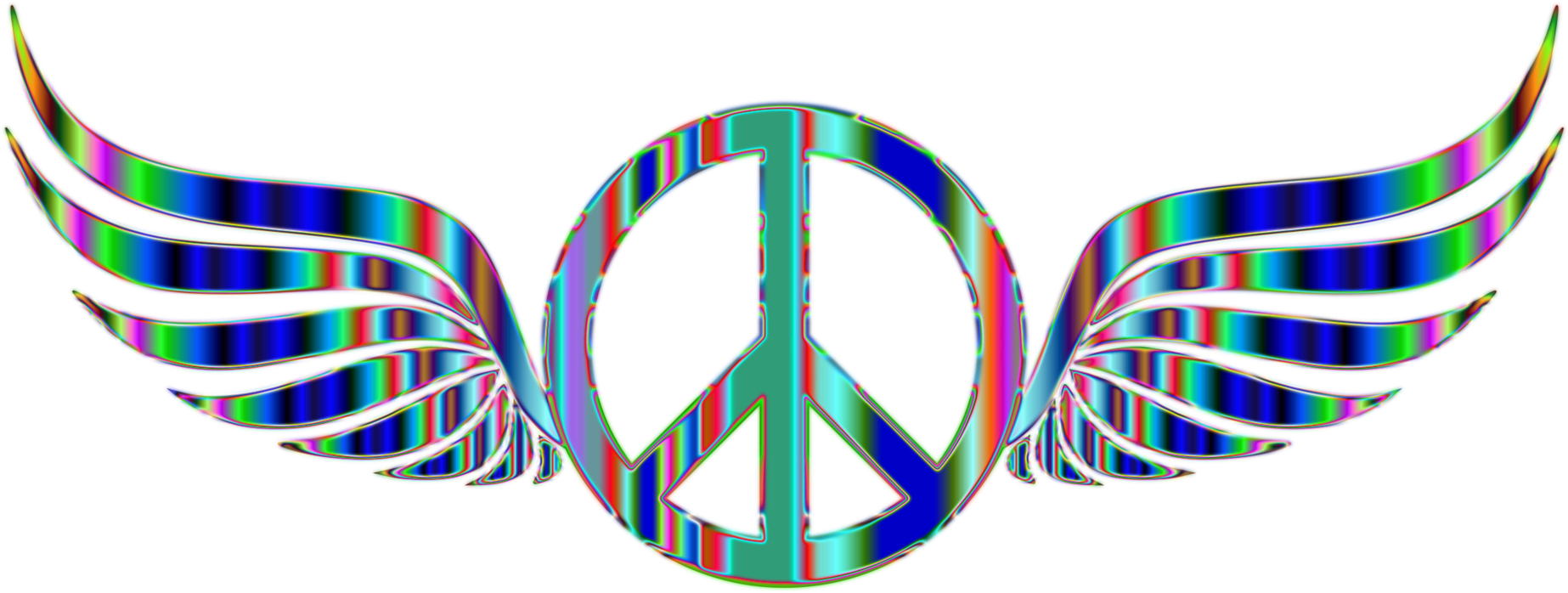 Hippie Clipart Make Love Not War - Transparent Background Peace Sign Logo - Png Download (1963x750), Png Download