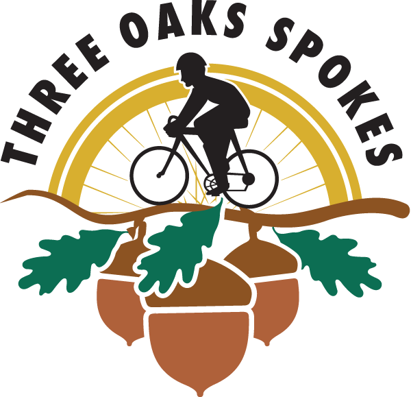Three Oaks Spokes - Bicycle Club Clipart (600x579), Png Download