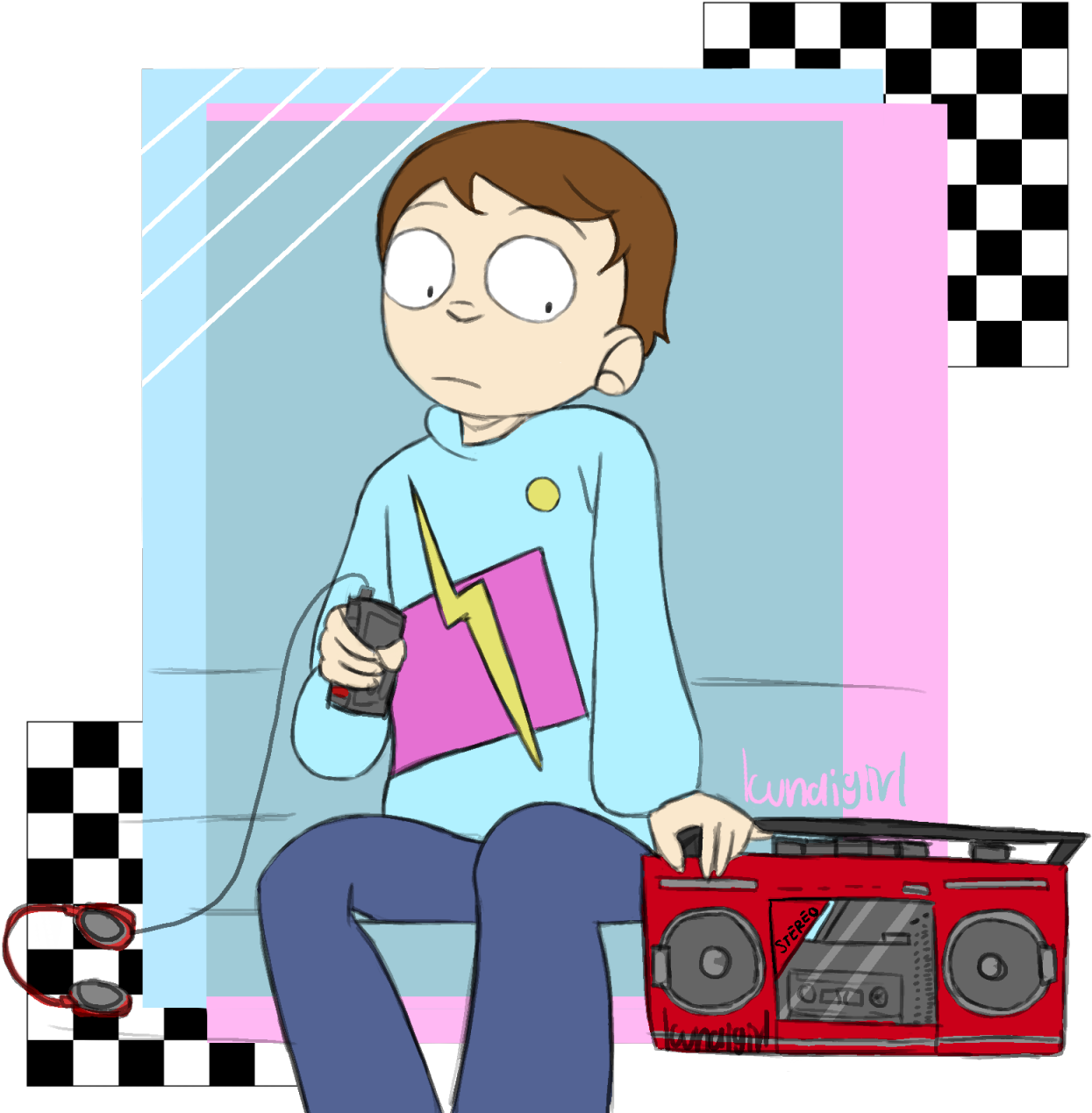 It’s 4am And I Had A Mighty Need For An 80’s Morty - Vector Graphics Clipart (1280x1280), Png Download