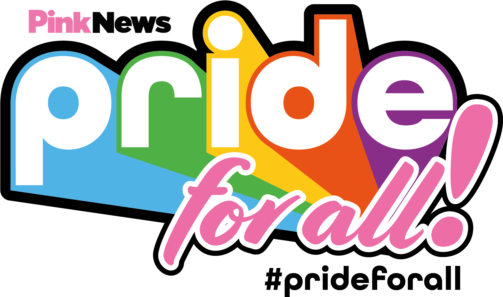 Pinknews Launches Pride For All, To Help Every Lgbt - Graphic Design Clipart (2000x1395), Png Download