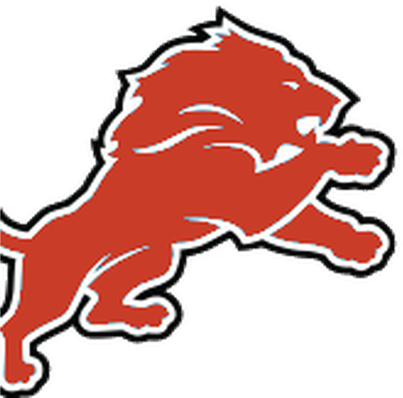 Nfc North Logo Color Swap Pride Of Detroit - Red Detroit Lions Logo Clipart (1400x1400), Png Download