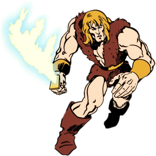 Thundarr With Flaming Sword Clipart (602x600), Png Download