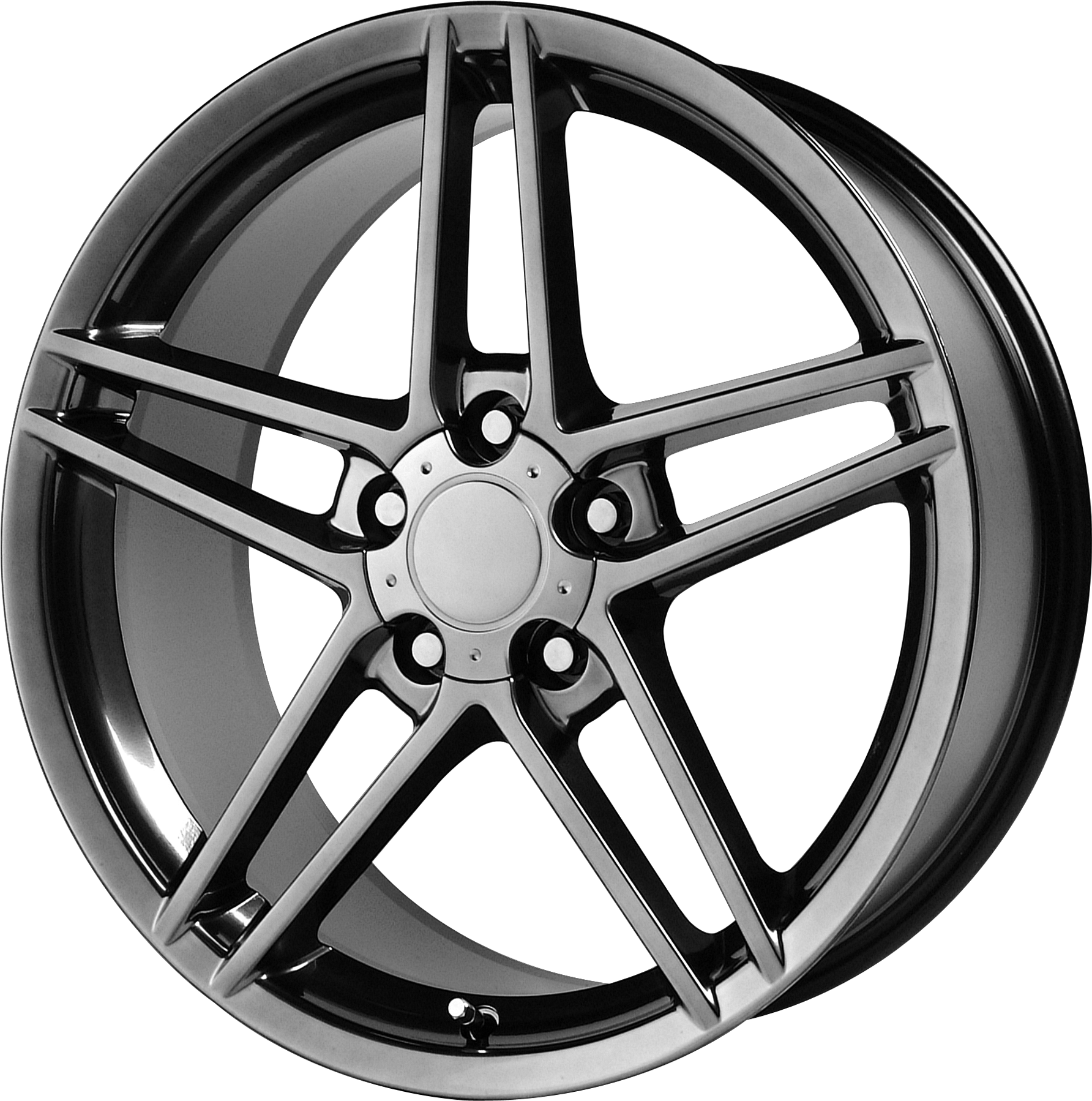 Chevrolet Corvette Style Wheel Silver - Liquid Metal Coil 5 Clipart (2000x2000), Png Download