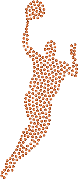 Basketball Man Silhouette - Illustration Clipart (600x600), Png Download