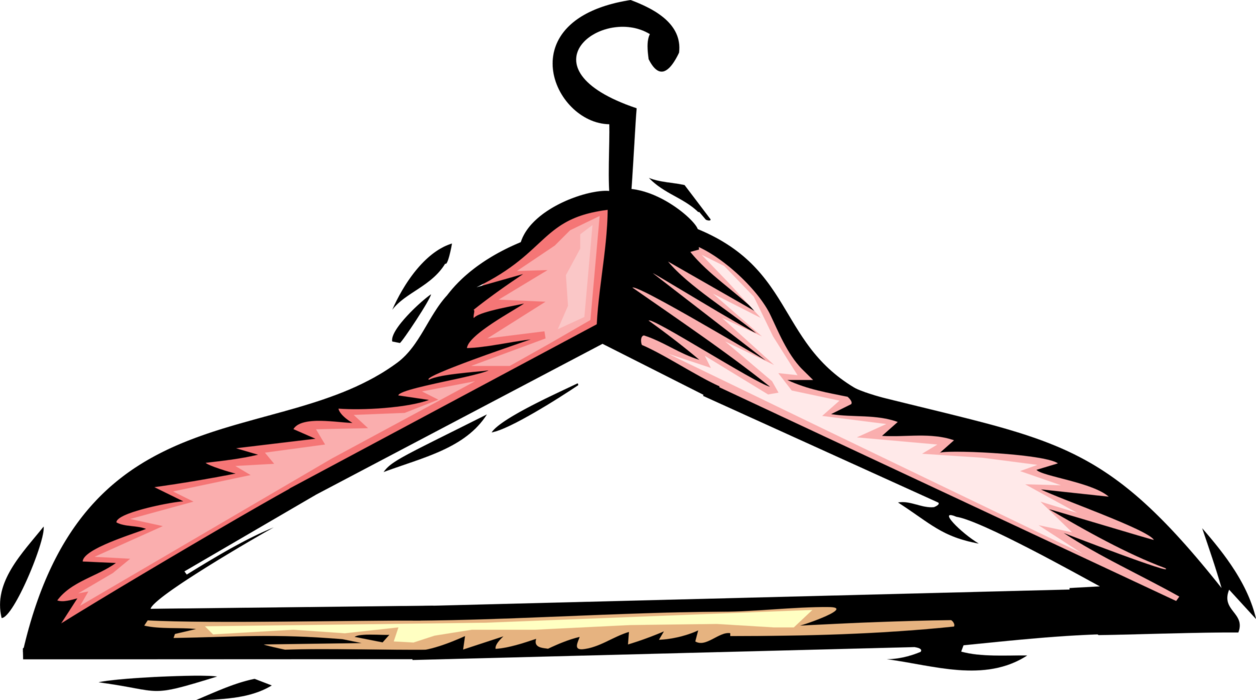 Vector Image Illustration Of - Clipart Clothing Hanger - Png Download (1256x700), Png Download