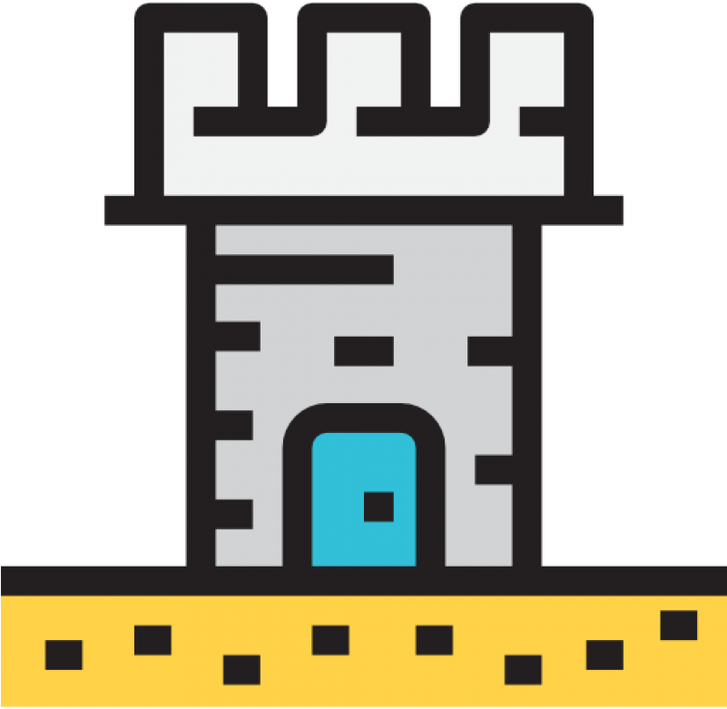 Drawing Of A Castle Png Image - Sand Art And Play Clipart (800x800), Png Download